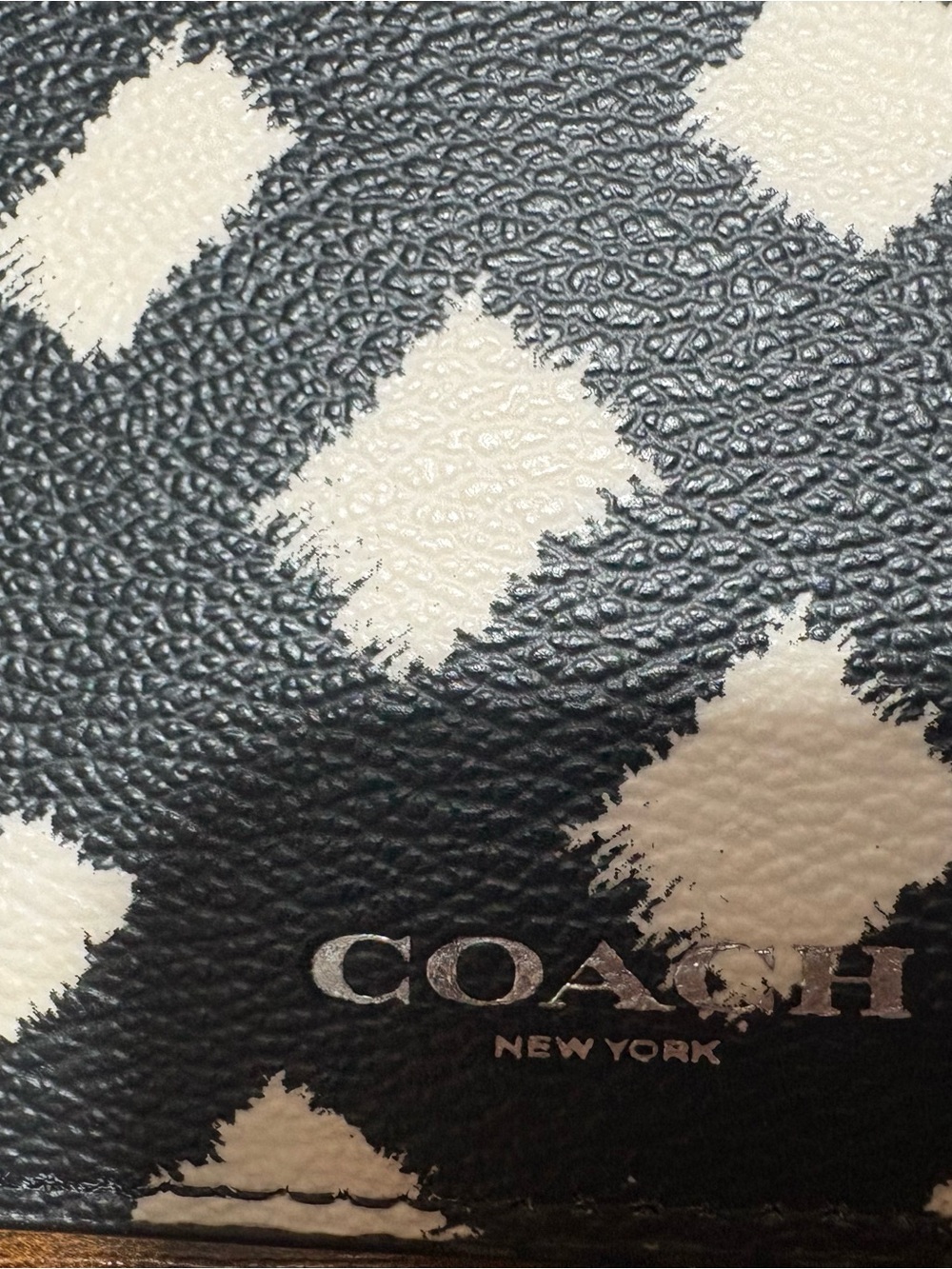 Coach Bleecker 50870 Black White Print Clutch - Picture 6 of 10